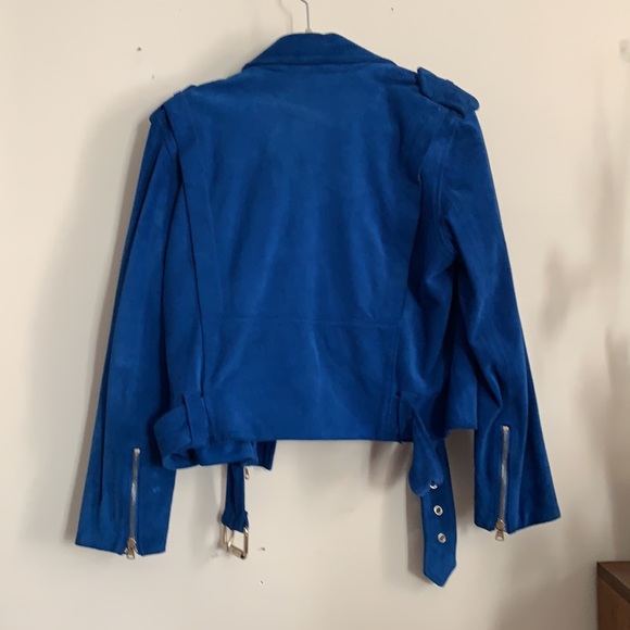 Club Monaco Blue Suede Moto - Picture 10 of 11